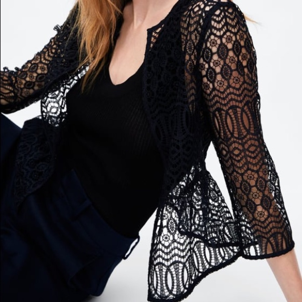 Zara lace peplum jacket